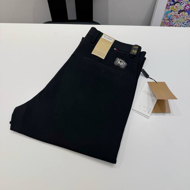 Style: D427 Burberry suit pants, pure black, classic and bestselling fashion se