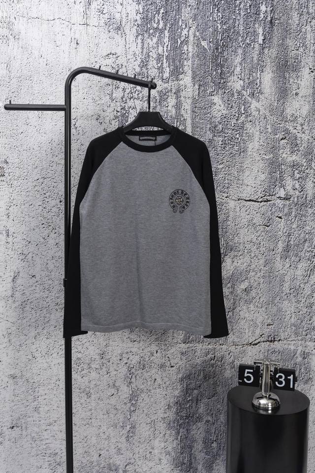 Chrome Hearte 25Ss Ch Autumn Raglan Colorblock Round Neck T-shirt Long Sleeve Cl