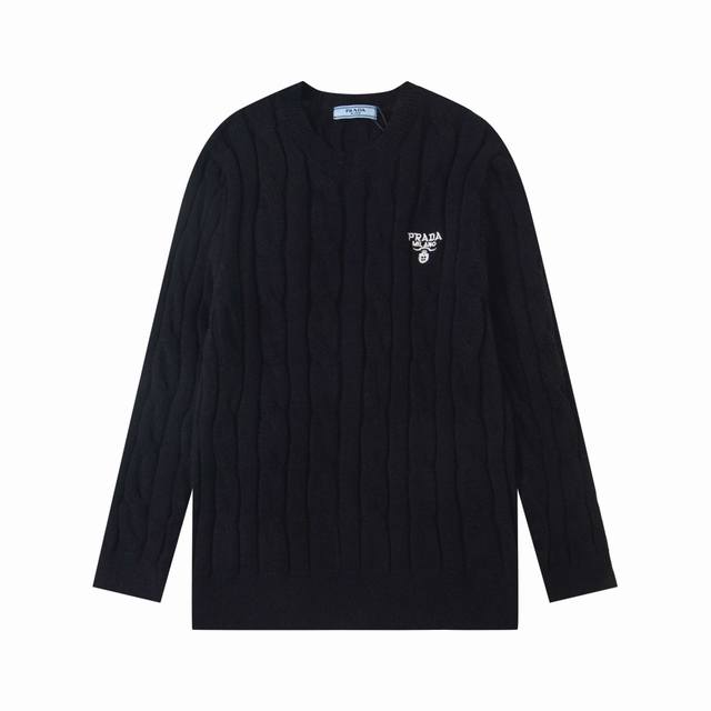 New Arrival Style: B161 Prada's new sweater with the iconic logo on the chest,