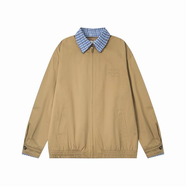 New Arrival: Style: B157 Miumiu's new plaid double-layer lapel couple's jacket