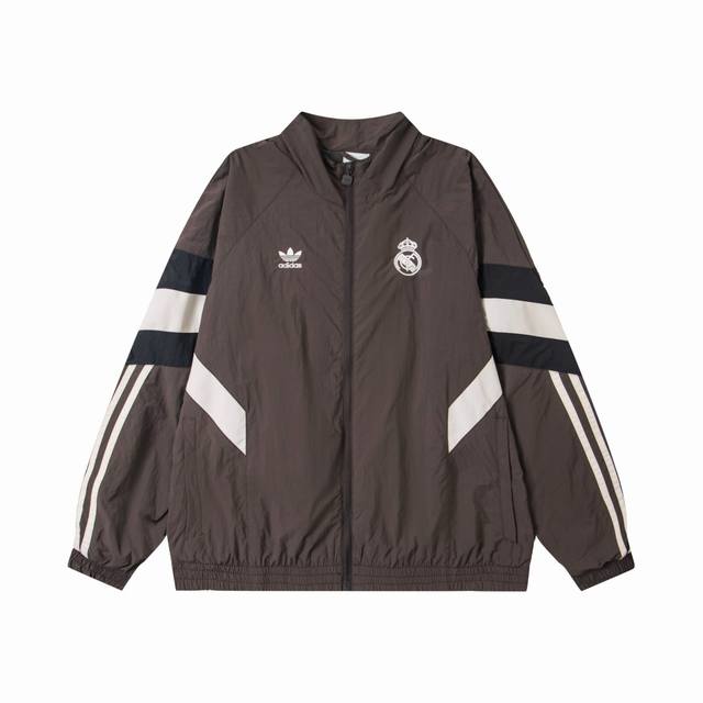 : Style: B149 Adidas Outdoor Casual Colorblock Striped Couple's Zipper Jacket To
