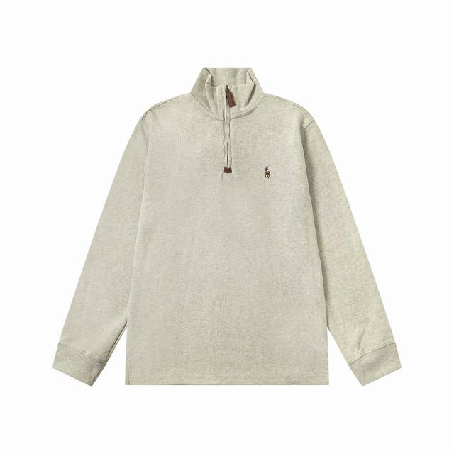New Arrival Style: B143 Ralph Lauren's new half-zip sweatshirt with colorful ch