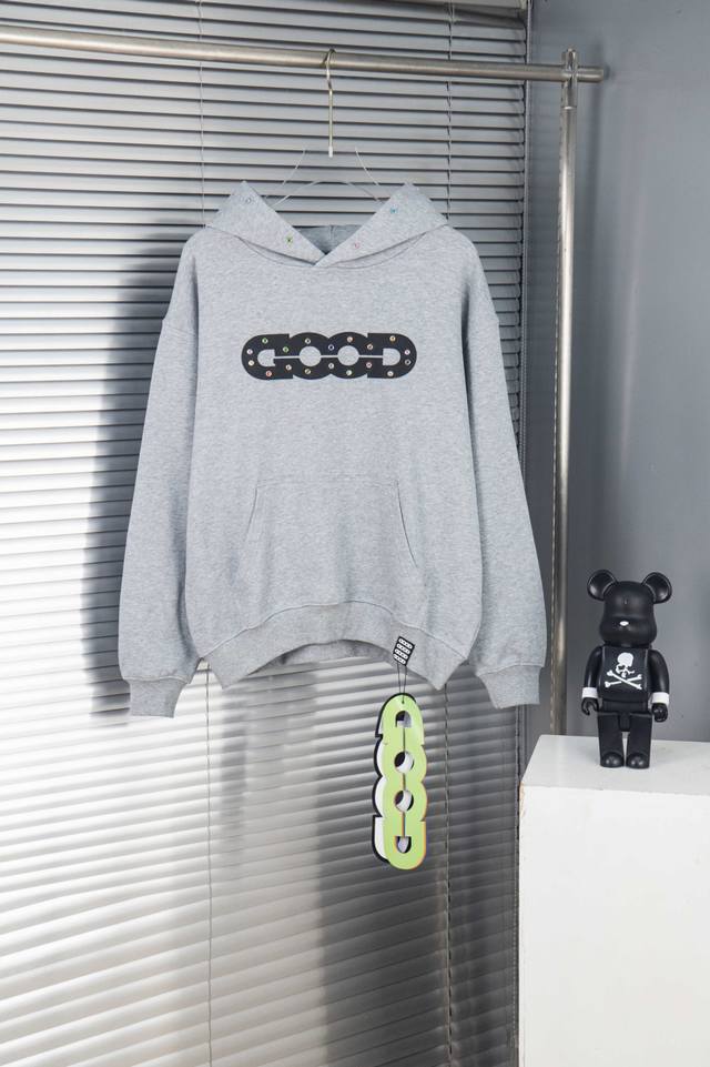 New Arrival Style: B139 Good New Rainbow Gem Classic Logo Letter Hooded Sweatsh