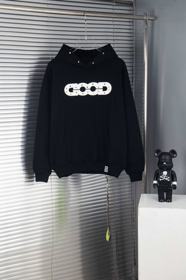 New Arrival Style: B139 Good New Rainbow Gem Classic Logo Letter Hooded Sweatsh