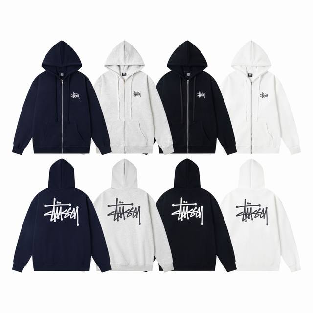 xy8903# Heavy high quality difference from market currency Stussy Basic Zip Hood
