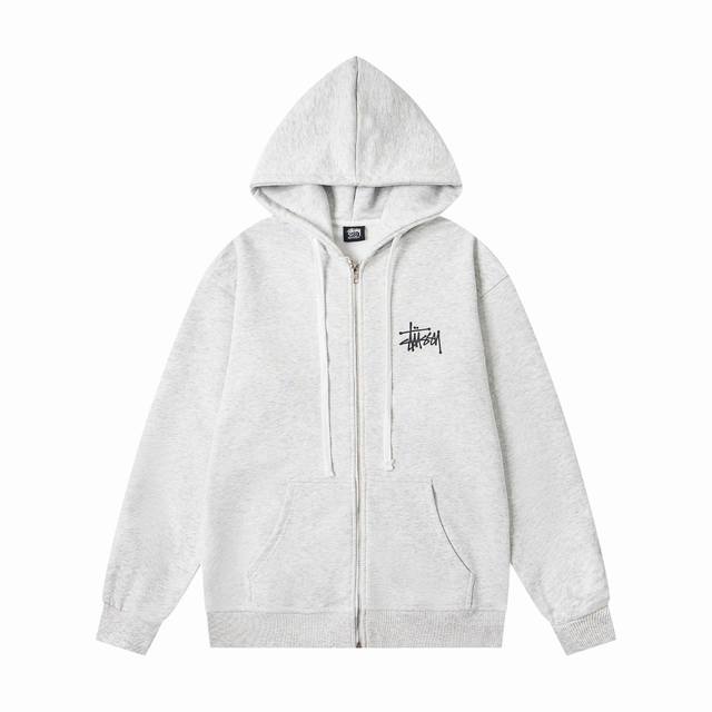 xy8903# Heavy high quality, different from market currency Stussy Basic Zip Hood