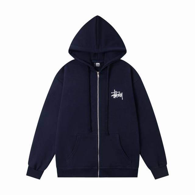 xy8903# Heavy high quality difference market currency Stussy Basic Zip Hood clas