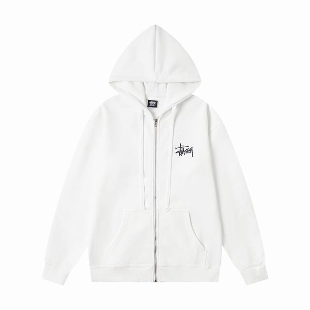 xy8903# Heavy high quality difference market currency Stussy Basic Zip Hood clas