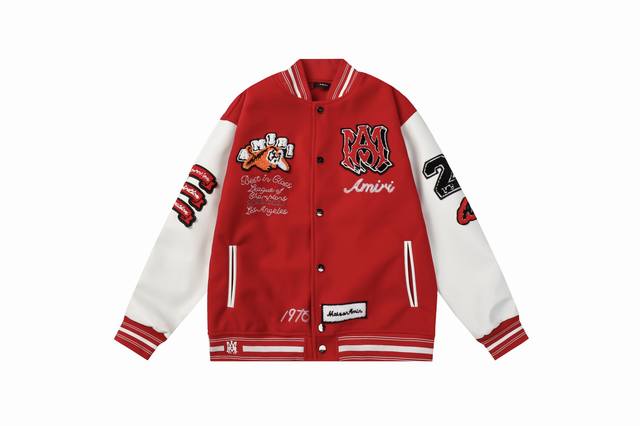 Style No. 666 Amiri's new tiger towel embroidery baseball jacket with 10,000 st