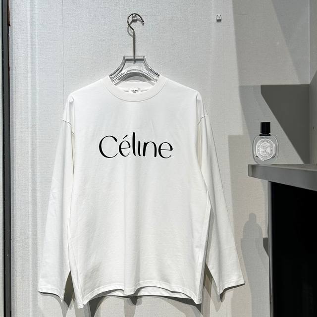 celine Celine autumn long-sleeved T-shirt with a loose fit that's perfect for ev