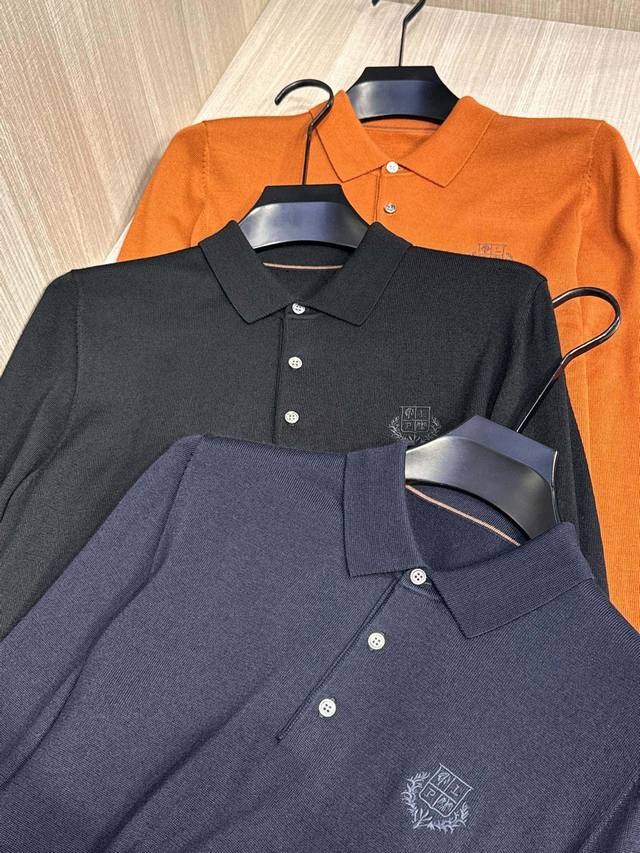 Lp's latest Autumn/Winter 2025 classic men's lapel long-sleeved sweater with emb