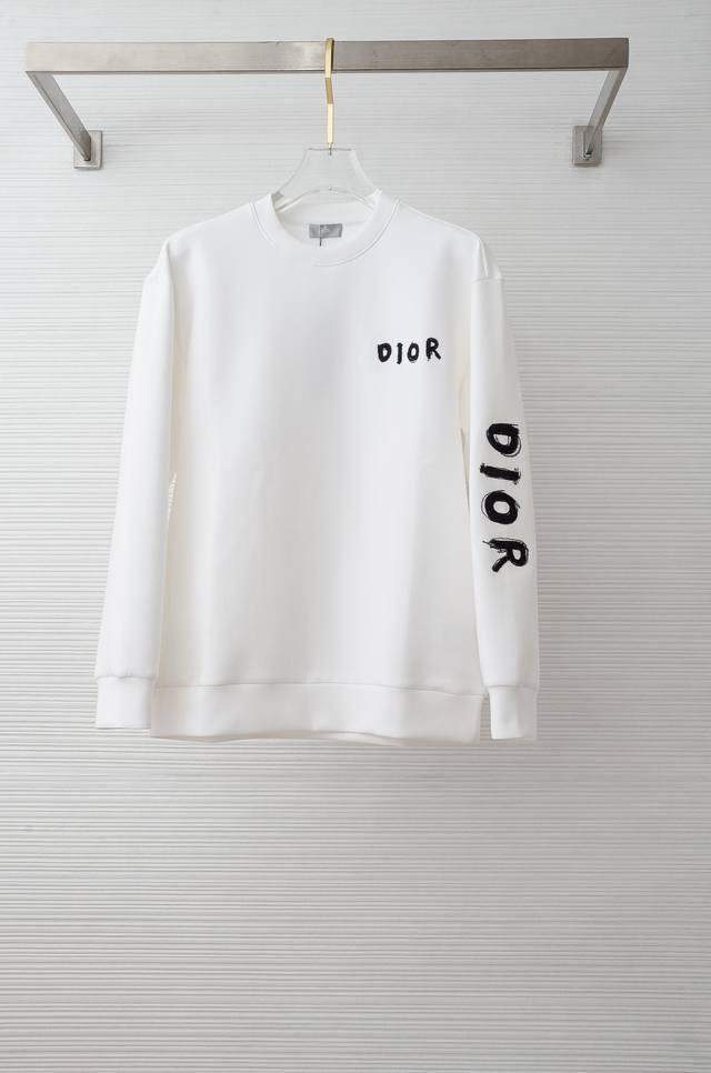 Dior 2025Fw Round Neck Long Sleeve Men's Pullover Sweatshirt# The texture is tou