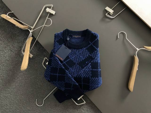 Dir*Fit version M-Xxxl 2025 autumn and winter blue diamond lattice arrangement l