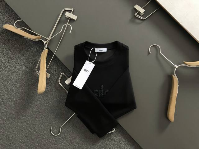 Alo*Slightly wide version M-Xxxl 2025 autumn and winter top simple style woven e