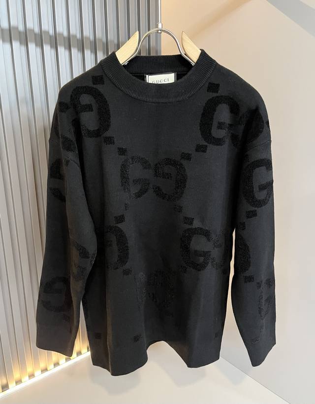 Guc*I Guc's 2025 autumn and winter new style unisex high-weight knitted wool swe