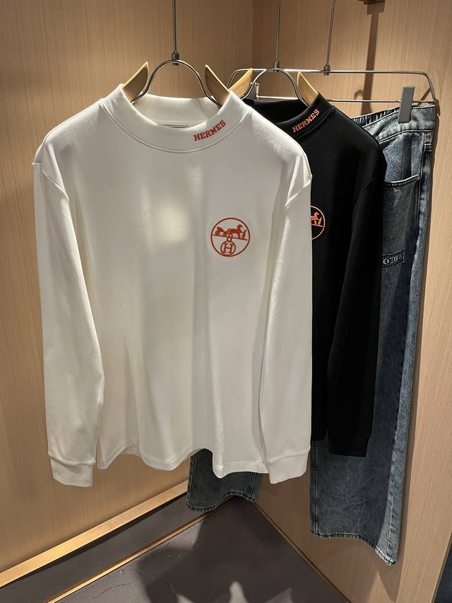 Her*Mes 2025 Autumn/Winter new men's long-sleeved base T-shirt, a newly upgrade