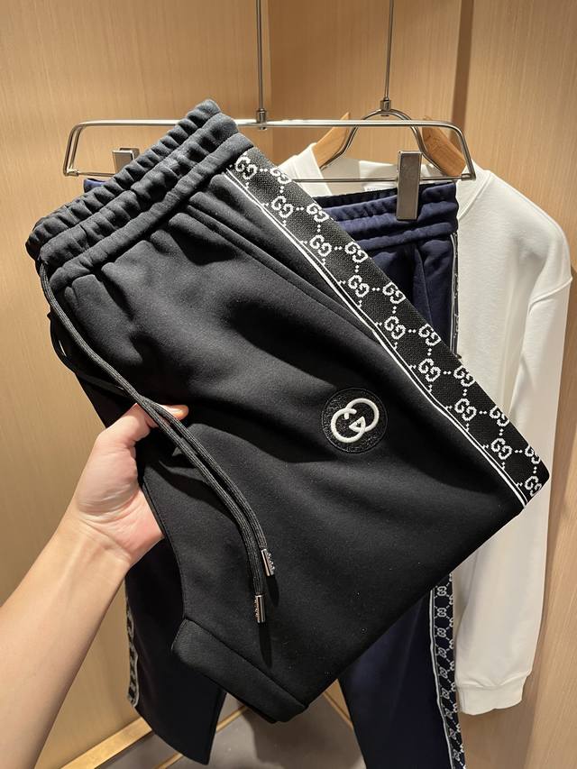 Guc*I Gujia 2025 autumn and winter versatile casual pants, as a classic style of