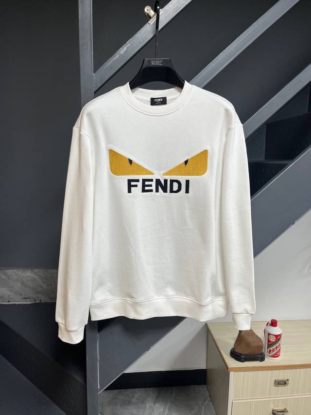 Fendi 450g hooded sweatshirtClassic eye embroidered logoOfficially synchronized