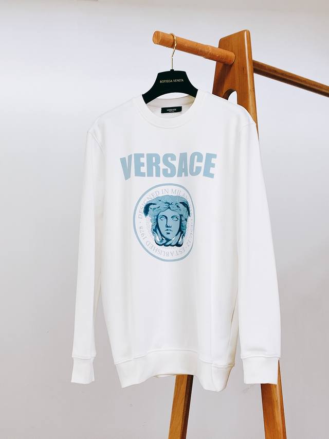 Versace's new Fall/Winter 2025 collection, , features a casual pullover sweatsh