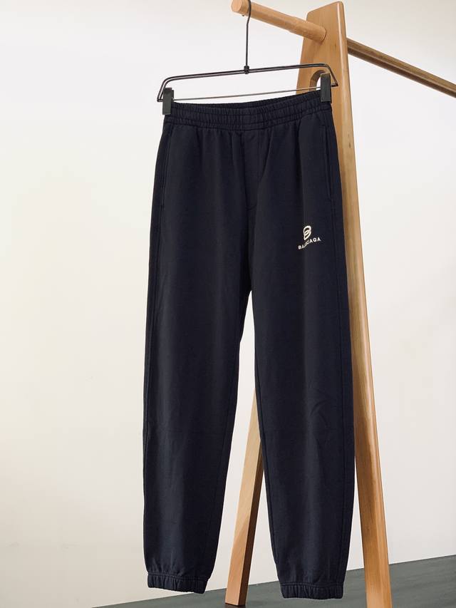 Balenciaga 2025 Early Fall New Arrival Embroidered Drawstring Casual Pants Fash