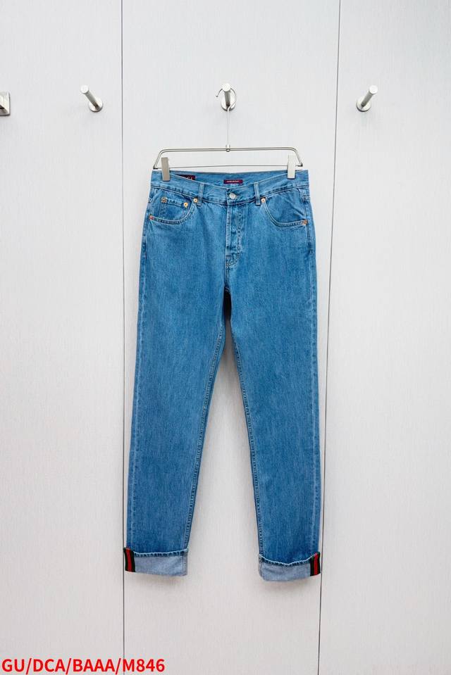 M846 Gugucc 25 New Tapered Cut Rolled-Hem Jeans . This is a fresh take on the d