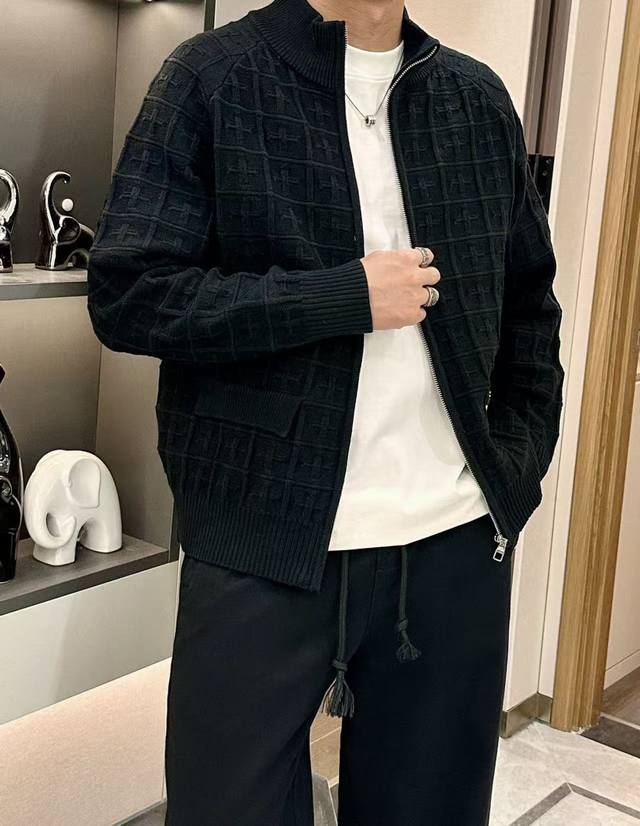 Lv Popular 2025 Fall/Winter High-End Custom Urban Style Thickened Cardigan Sweat