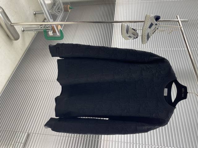 Dio 2025Fw new jacquard logo embroidery casual loose cotton fabric long-sleeved