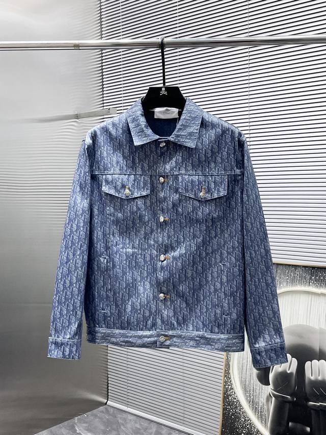 Dior's new 2025 lapel denim jacket, a high-end version! Custom-made fabric is br