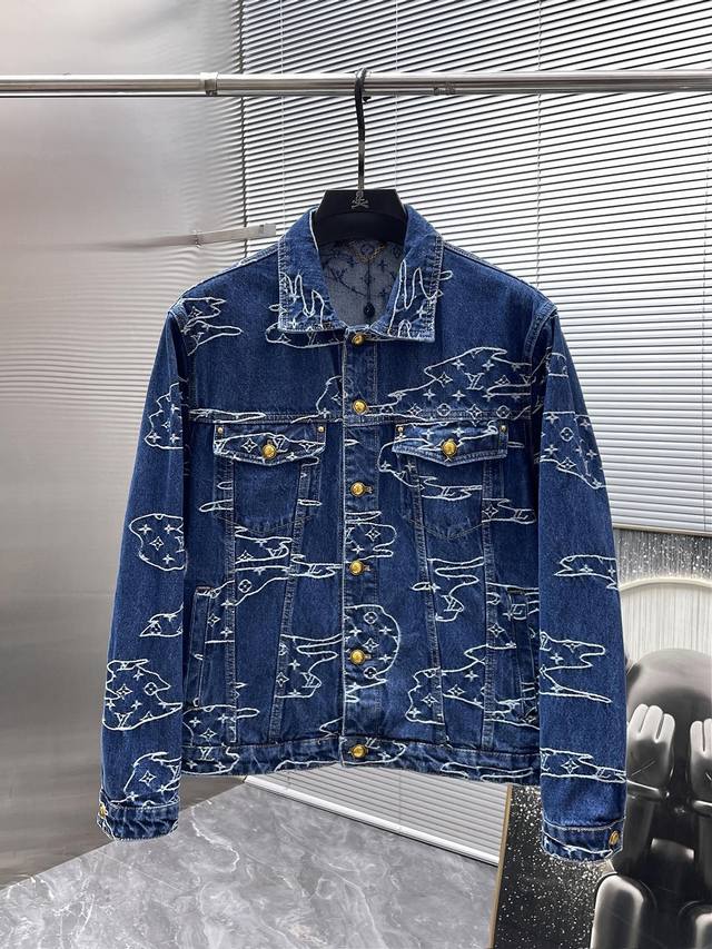 Louis Vuitton's new 2025 lapel denim jacket, a high-end version! Custom-made fa