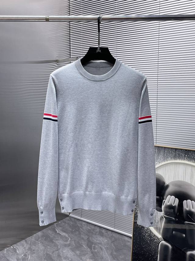 Tb New fall/winter wool blend round-neck long-sleeved sweater, a high-end base l