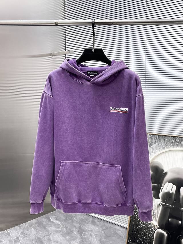 Balenciaga's new 2025Ss long-sleeved hooded sweatshirt, a high-end version! Cus