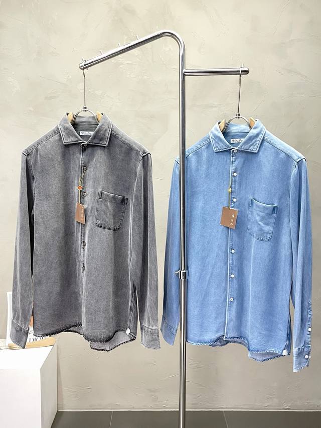 Lp-Loro Piana Exclusive new original men's casual jacket, soft denim jacket, hig