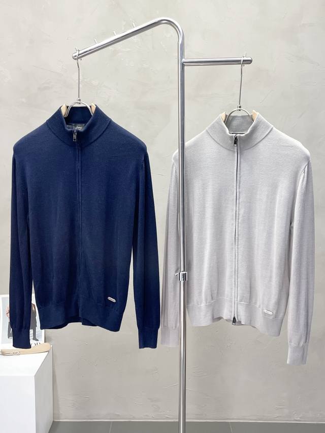 Brioni exclusive new original men's casual knitted sweater jacket, high-end cust