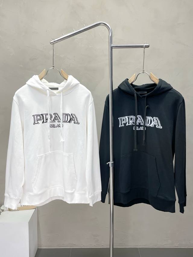 Prada exclusive autumn and winter new original single men's casual hooded sweat