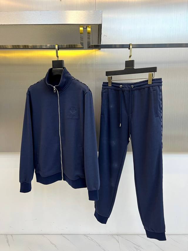 Loro Piana, Fall/Winter 2025 New Style | LP Stand-Up Collar Tracksuit. A calming