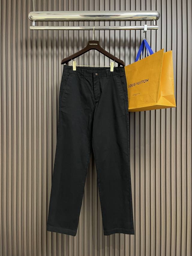 Fendi Metal Ff Trousers, made from custom-made mercerized cotton with a slightly