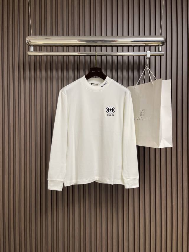 Gucci's new Autumn 2025 crew-neck long-sleeved T-shirt! A contrasting color coll