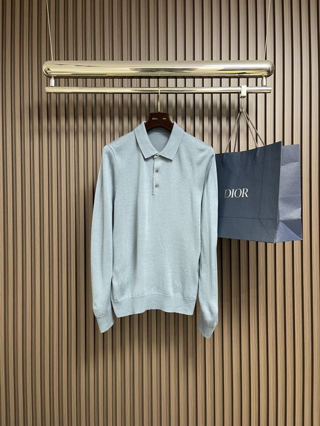 Dior's new 2025 Early Fall long-sleeved lapel polo shirt. A versatile and timele