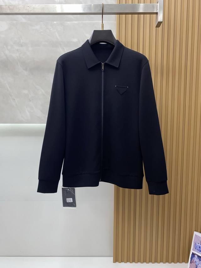 Prada 2025Fw Men's Autumn/Winter Knit Jacket. A casual, everyday piece! The figu