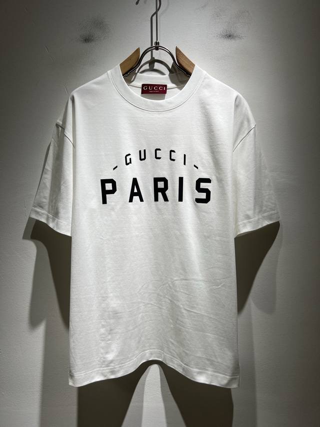 Gucc* Gucc's new 2025 spring and summer unisex couple's casual loose cotton roun