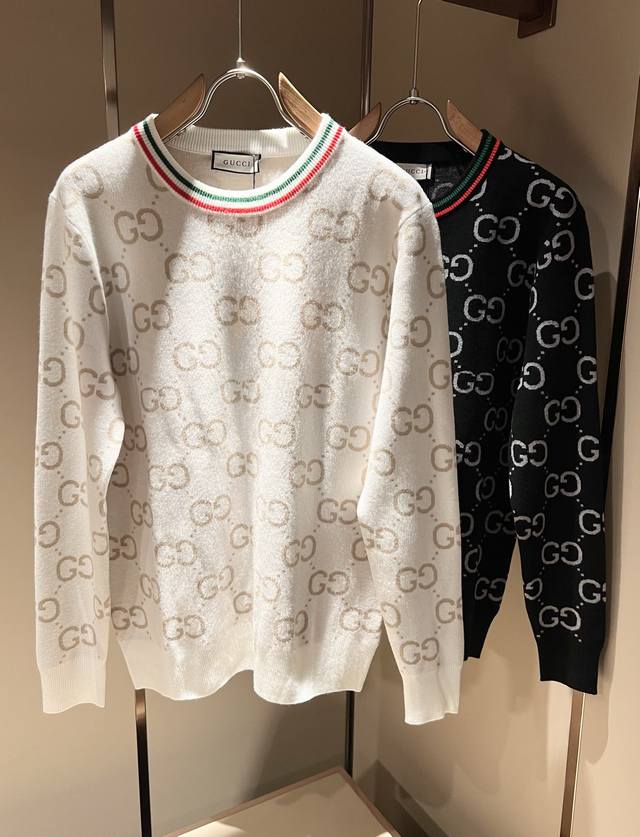 Guc*I Guc's 2025 autumn and winter new unisex knitted wool sweater with panorami