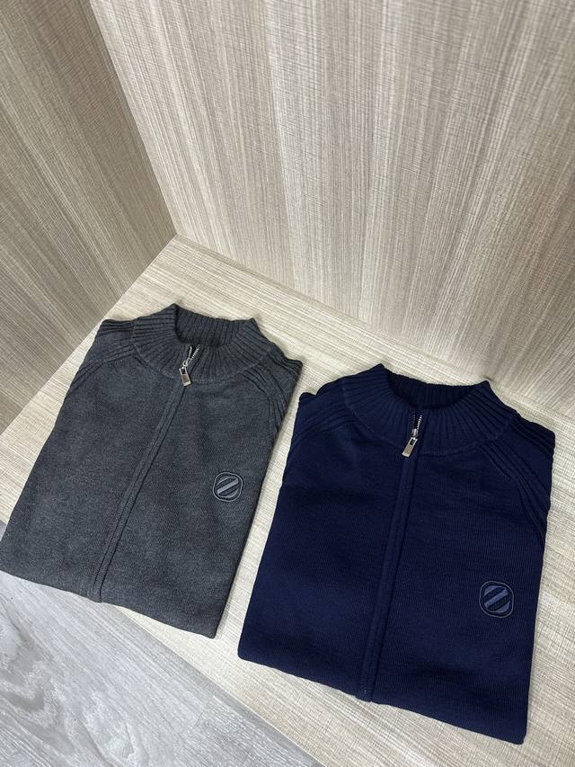 Zegna's Autumn/Winter 2025 men's full-zip cardigan sweater features a tradition