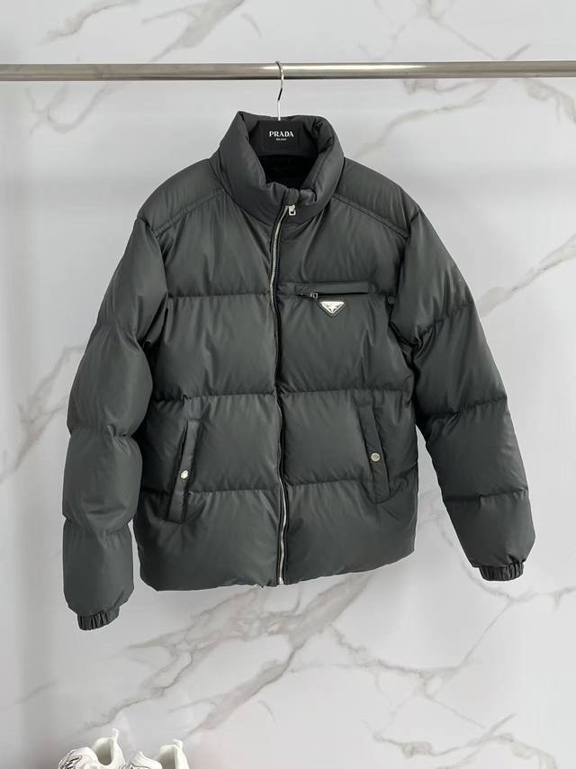 Premium down Prada Prada technological leather membrane down jacket with glued v