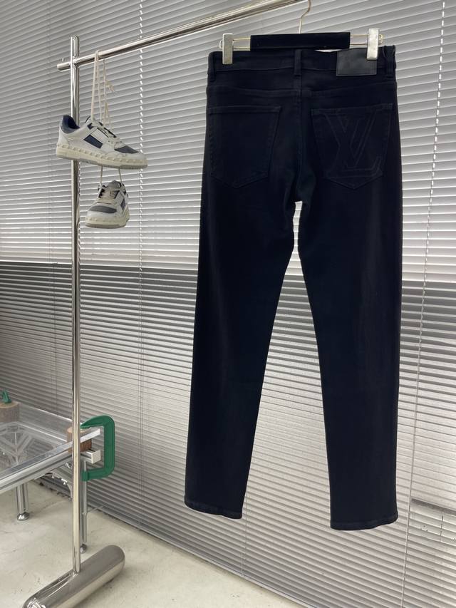 Donkey brand 25 early autumn new jeans fabric with stretch pure black color was