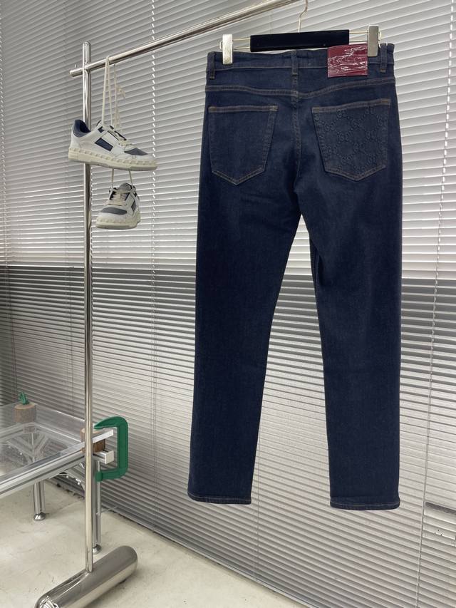 Gucc 2025 Early Fall New Men's Jeans! Trade-grade OEM product, extremely rare. E