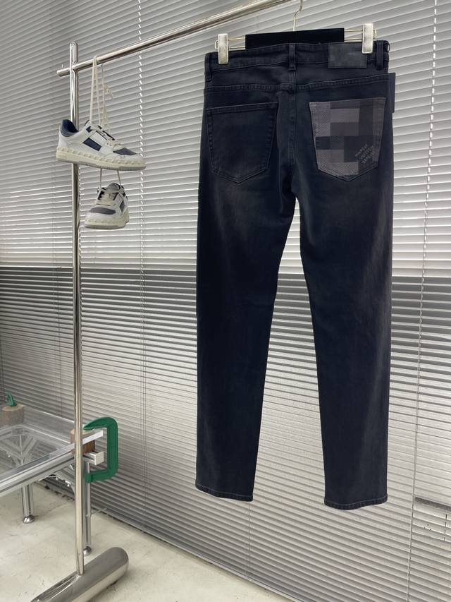 Donkey brand 25FW new jeans, king style, 1V back pockets and lettering plaid pr