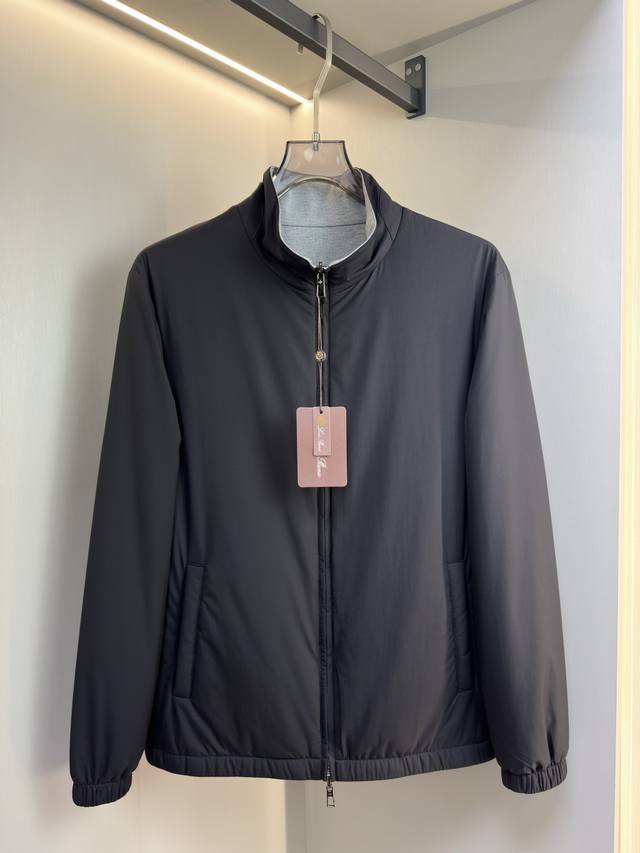 Loro Piana's 2025 New Stand-Up Collar Jacket. This Loro Piana stand-up collar ja