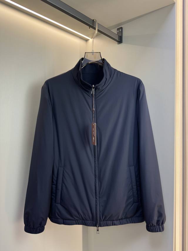 Loro Piana's 2025 New Stand-Up Collar Jacket. This Loro Piana stand-up collar ja