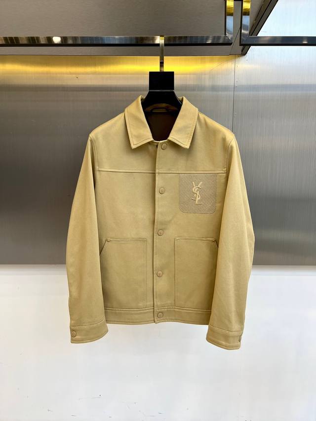 Saint Laurent, 2025 Fall/Winter Collection Men's Classic Badge Jacket. This seas