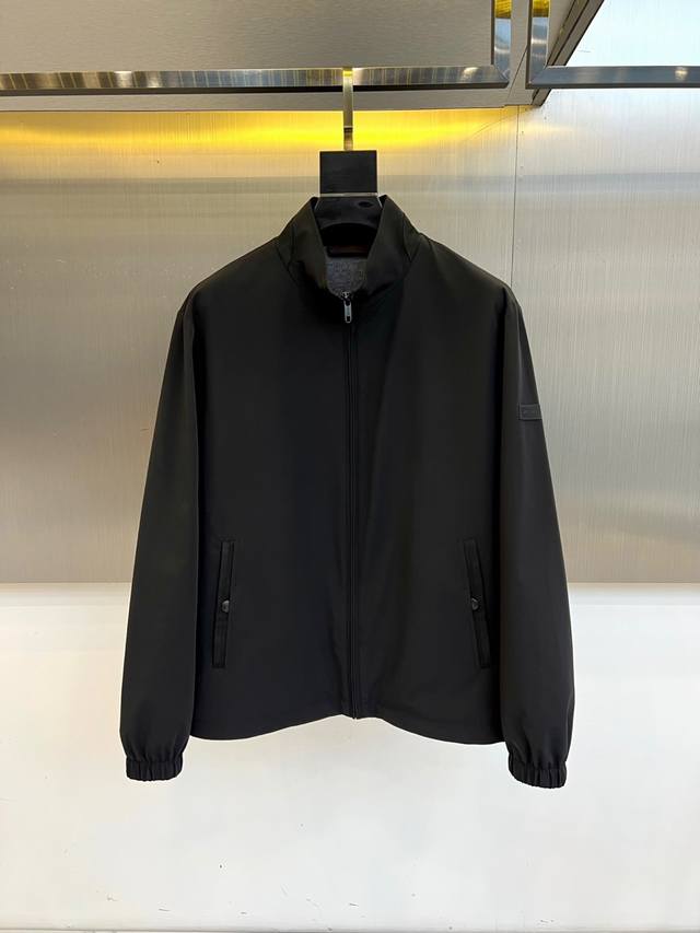 Zngan Zegna, 2025 new jacket, simple, thin, casual, stand-up collar, a must-have
